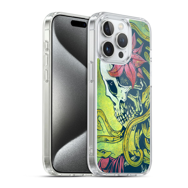 David Lozeau Colourful Art Medusa Soft Gel Case for Apple iPhone 15 Pro & MagSafe