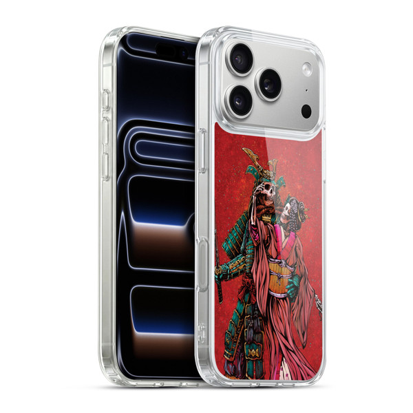 David Lozeau Colourful Art Samurai And Geisha Soft Gel Case for Apple iPhone 17 Pro Max