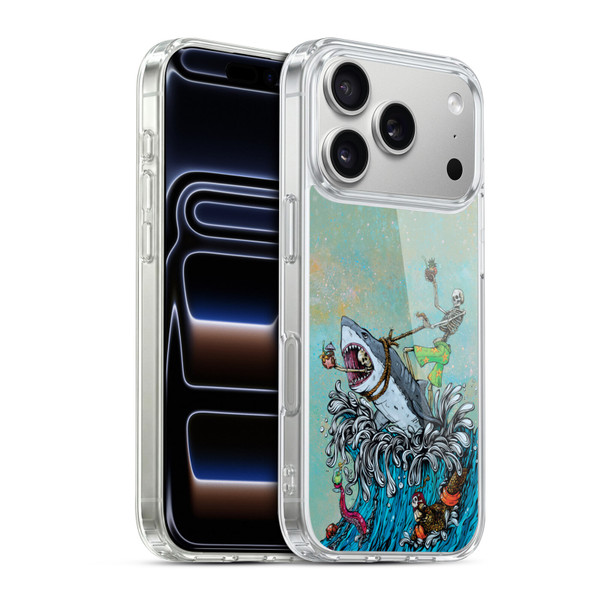 David Lozeau Colourful Art Surfing Soft Gel Case for Apple iPhone 17 Pro