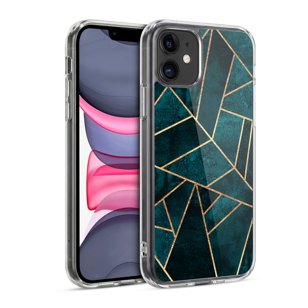 Elisabeth Fredriksson Sparkles Deep Teal Stone Soft Gel Case for Apple iPhone 11