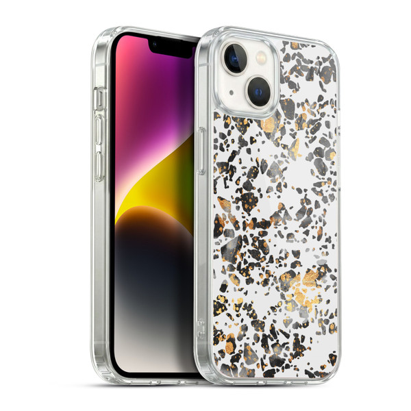 Elisabeth Fredriksson Sparkles Gold Speckled Terrazzo Soft Gel Case for Apple iPhone 14 Plus & MagSafe