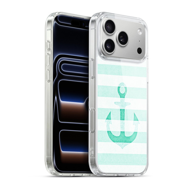 Monika Strigel Vintage Anchors Mint Soft Gel Case for Apple iPhone 17 Pro Max