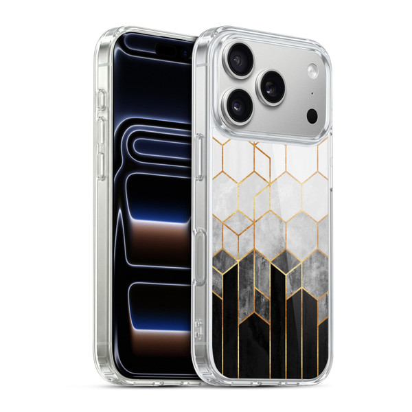 Elisabeth Fredriksson Sparkles Charcoal Hexagons Soft Gel Case for Apple iPhone 17 Pro