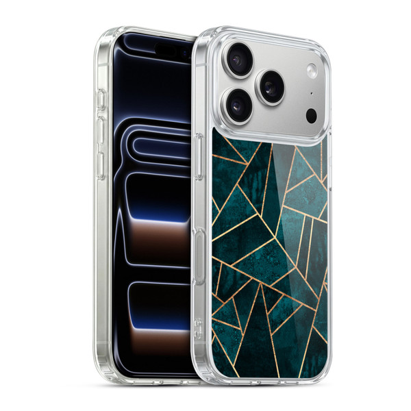 Elisabeth Fredriksson Sparkles Deep Teal Stone Soft Gel Case for Apple iPhone 17 Pro