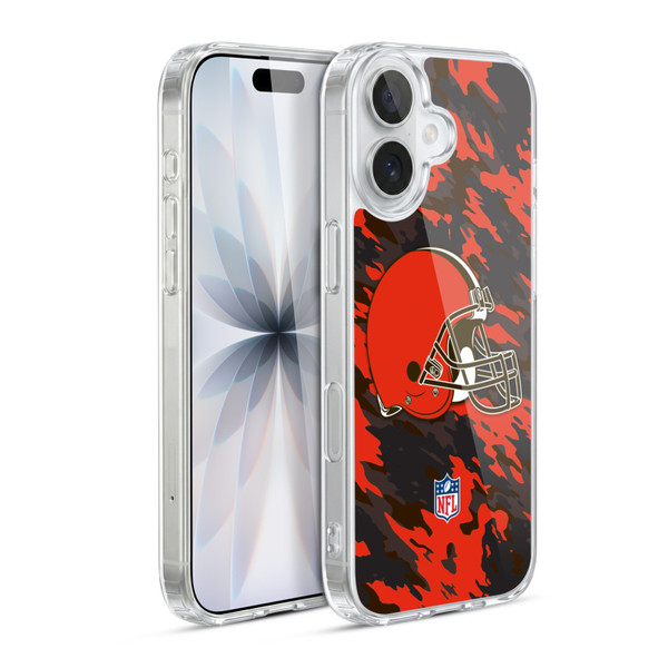 NFL Cleveland Browns Logo Camou Soft Gel Case for Apple iPhone 17
