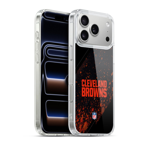 NFL Cleveland Browns Logo Blur Soft Gel Case for Apple iPhone 17 Pro Max