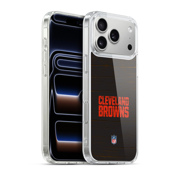 NFL Cleveland Browns Logo Distressed Look Soft Gel Case for Apple iPhone 17 Pro Max