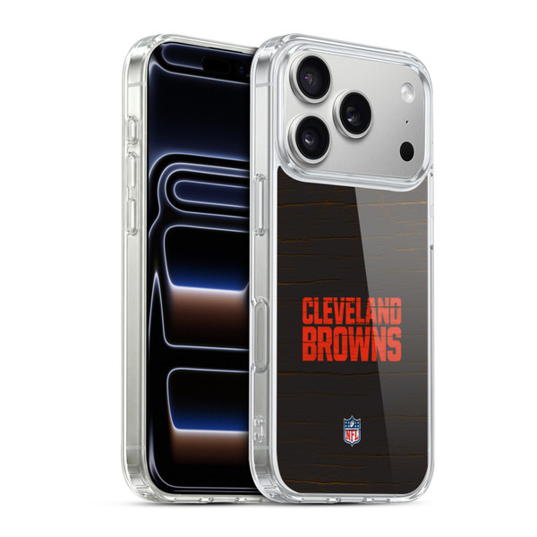 NFL Cleveland Browns Logo Distressed Look Soft Gel Case for Apple iPhone 17 Pro