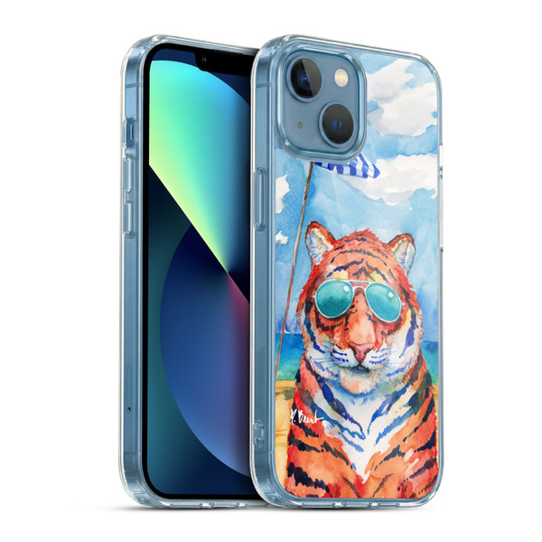 Paul Brent Animals Hip Shades Tiger Soft Gel Case for Apple iPhone 13 Mini & MagSafe