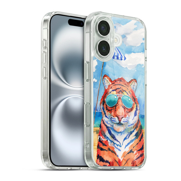 Paul Brent Animals Hip Shades Tiger Soft Gel Case for Apple iPhone 16 & MagSafe