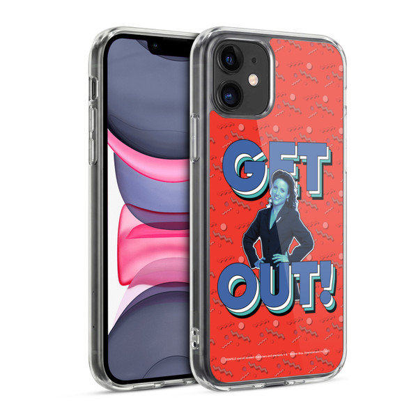 Seinfeld Graphics Get Out! Soft Gel Case for Apple iPhone 11