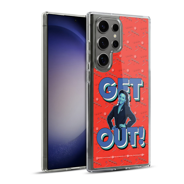 Seinfeld Graphics Get Out! Soft Gel Case for Samsung Galaxy S23 Ultra 5G & MagSafe