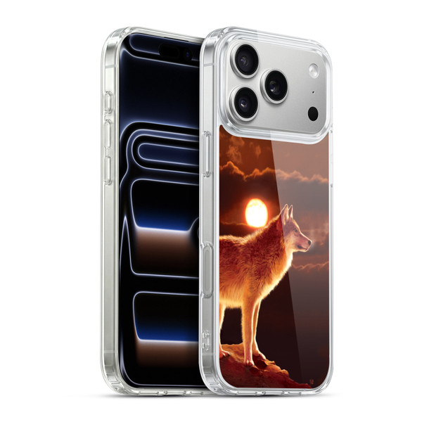 Vincent Hie Animals Sunset Wolf Soft Gel Case for Apple iPhone 17 Pro Max