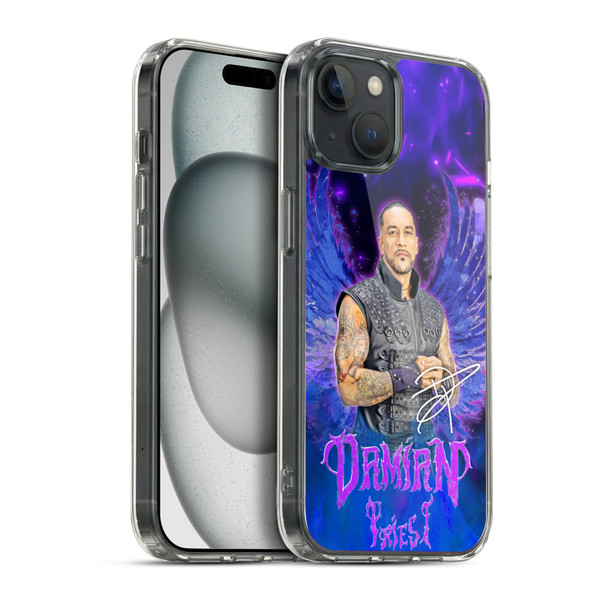 WWE Damian Priest Portrait Soft Gel Case for Apple iPhone 15 Plus & MagSafe