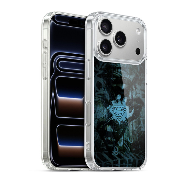 Superman DC Comics Vintage Fashion Graffiti Soft Gel Case for Apple iPhone 17 Pro