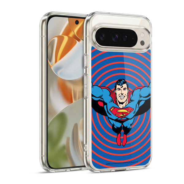 Superman DC Comics Vintage Fashion Circles Soft Gel Case for Google Pixel 9 / Pixel 9 Pro