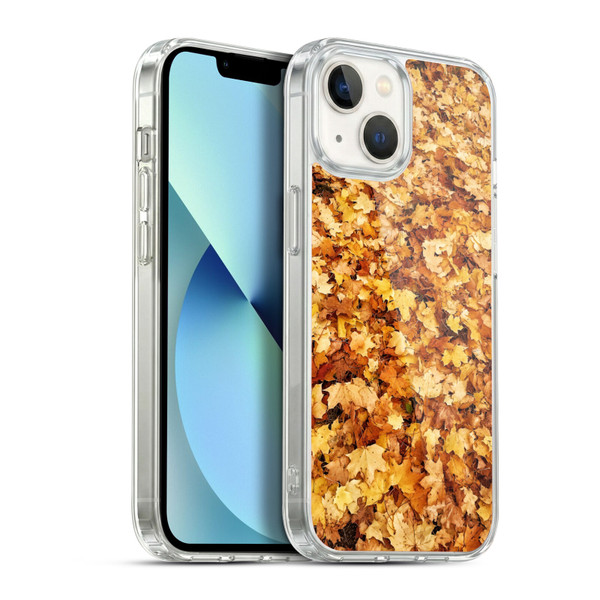 PLdesign Flowers And Leaves Fall Maple Soft Gel Case for Apple iPhone 13