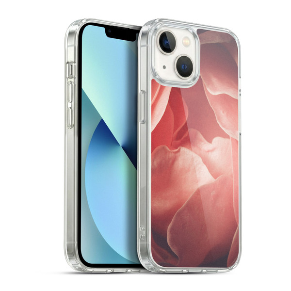 PLdesign Flowers And Leaves Rose Blossom Soft Gel Case for Apple iPhone 13