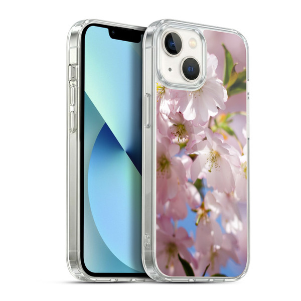 PLdesign Flowers And Leaves Spring Blossom Soft Gel Case for Apple iPhone 13