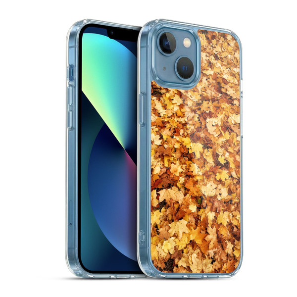 PLdesign Flowers And Leaves Fall Maple Soft Gel Case for Apple iPhone 13 Mini & MagSafe