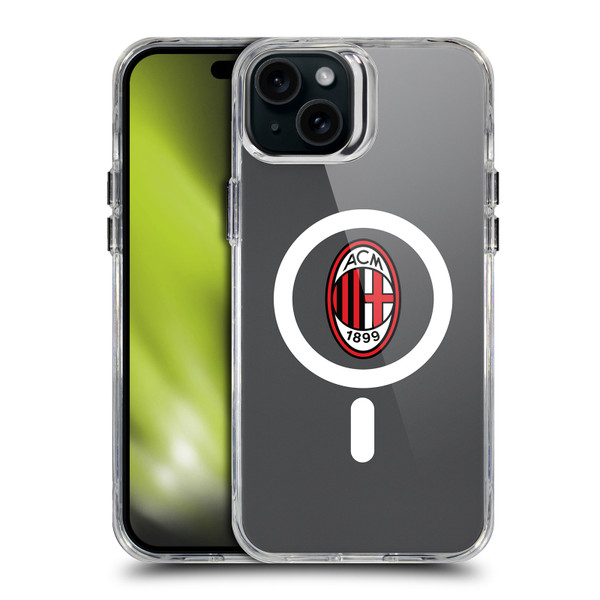 AC Milan Logo Icon Crest SHOCKPROOF BUMPER CASE COMPATIBLE WITH Apple iPhone 15 Plus & MAGSAFE