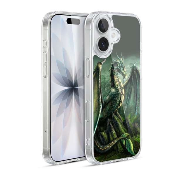 Sarah Richter Fantasy Creatures Green Nature Dragon Soft Gel Case for Apple iPhone 17
