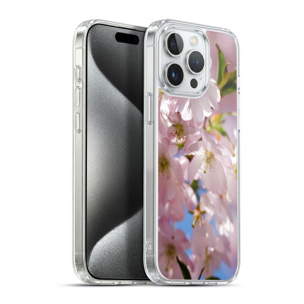 PLdesign Flowers And Leaves Spring Blossom Soft Gel Case for Apple iPhone 15 Pro Max & MagSafe