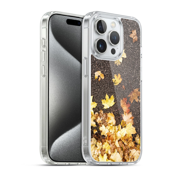 PLdesign Flowers And Leaves Autumn Maple Soft Gel Case for Apple iPhone 15 Pro & MagSafe