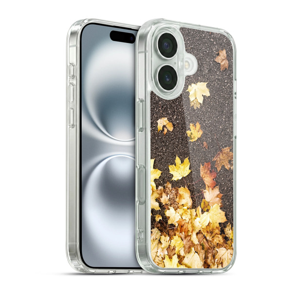 PLdesign Flowers And Leaves Autumn Maple Soft Gel Case for Apple iPhone 16 & MagSafe