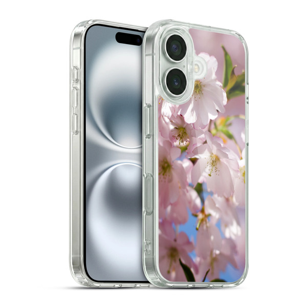PLdesign Flowers And Leaves Spring Blossom Soft Gel Case for Apple iPhone 16 & MagSafe