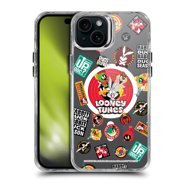 Looney Tunes Character Art Icons SHOCKPROOF BUMPER CASE COMPATIBLE WITH Apple iPhone 15 Plus & MAGSAFE