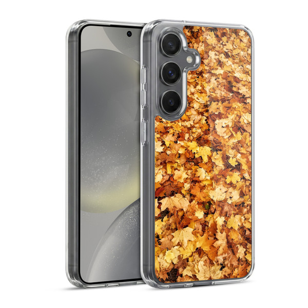 PLdesign Flowers And Leaves Fall Maple Soft Gel Case for Samsung Galaxy S24 5G & MagSafe
