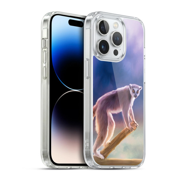Simone Gatterwe Assorted Designs Ring-Tailed Lemur Soft Gel Case for Apple iPhone 14 Pro & MagSafe