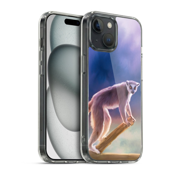Simone Gatterwe Assorted Designs Ring-Tailed Lemur Soft Gel Case for Apple iPhone 15 & MagSafe