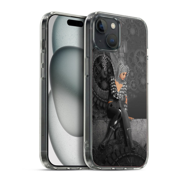 Simone Gatterwe Assorted Designs The Time Runs Off Soft Gel Case for Apple iPhone 15 Plus & MagSafe