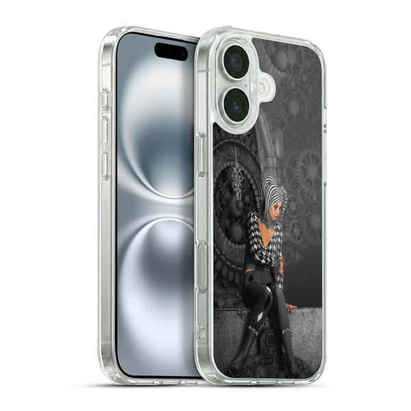 Simone Gatterwe Assorted Designs The Time Runs Off Soft Gel Case for Apple iPhone 16 Plus & MagSafe