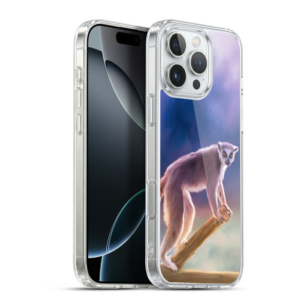 Simone Gatterwe Assorted Designs Ring-Tailed Lemur Soft Gel Case for Apple iPhone 16 Pro Max & MagSafe