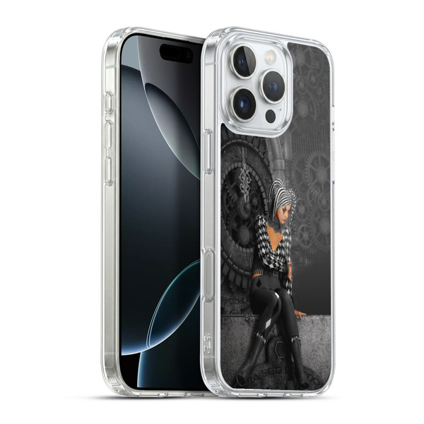 Simone Gatterwe Assorted Designs The Time Runs Off Soft Gel Case for Apple iPhone 16 Pro Max & MagSafe