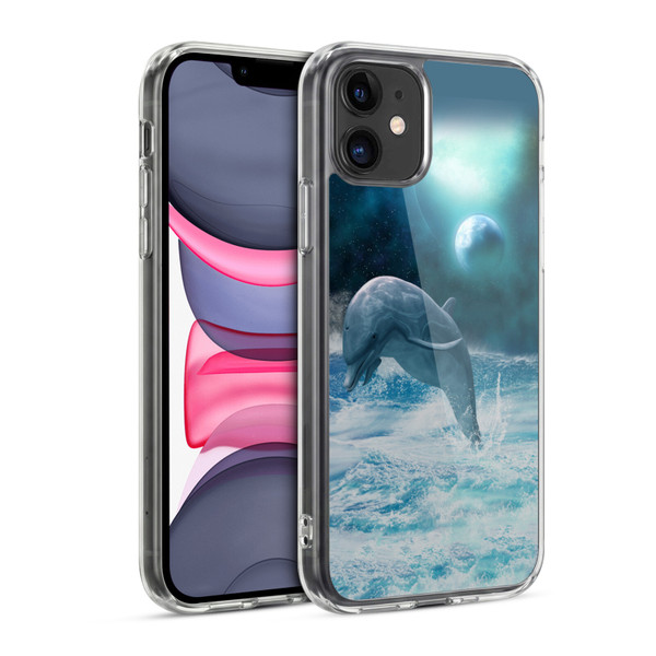 Simone Gatterwe Dolphins Freedom Soft Gel Case for Apple iPhone 11