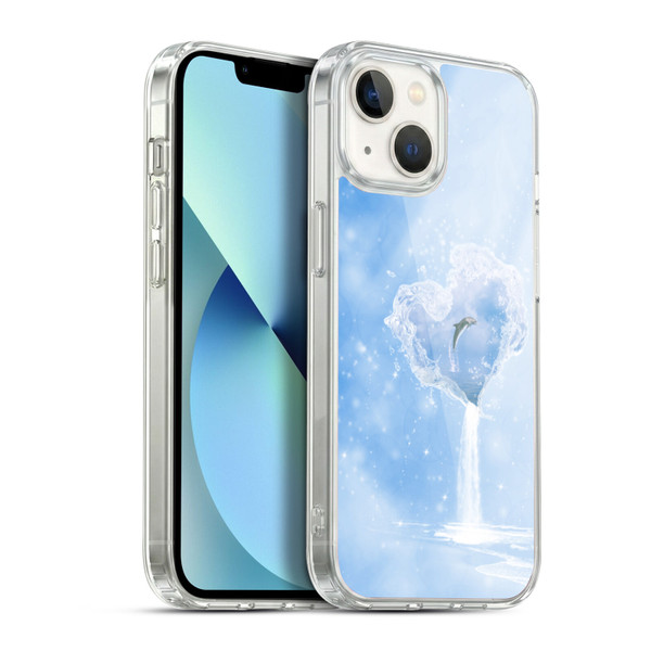 Simone Gatterwe Dolphins Heart Of Ocean Soft Gel Case for Apple iPhone 13