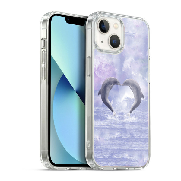 Simone Gatterwe Dolphins Kisses Soft Gel Case for Apple iPhone 13