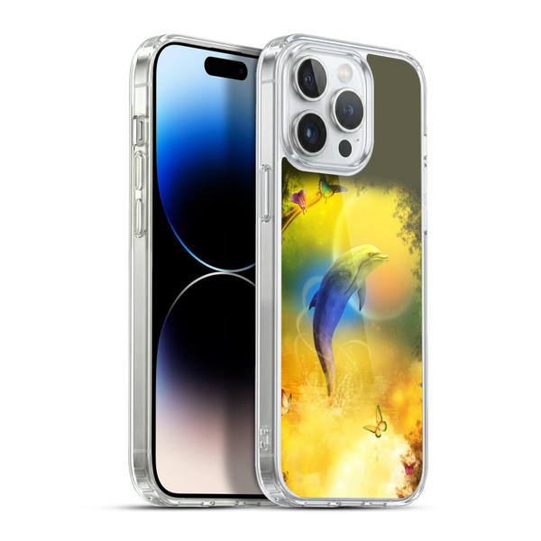 Simone Gatterwe Dolphins Colorful Dolphin Soft Gel Case for Apple iPhone 13 Pro Max & MagSafe