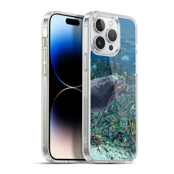 Simone Gatterwe Dolphins Reef Play Soft Gel Case for Apple iPhone 13 Pro Max & MagSafe