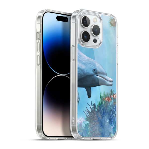 Simone Gatterwe Dolphins Seascape Soft Gel Case for Apple iPhone 13 Pro Max & MagSafe