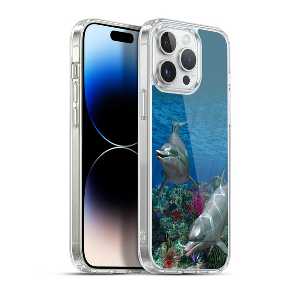 Simone Gatterwe Dolphins Twins Soft Gel Case for Apple iPhone 13 Pro Max & MagSafe