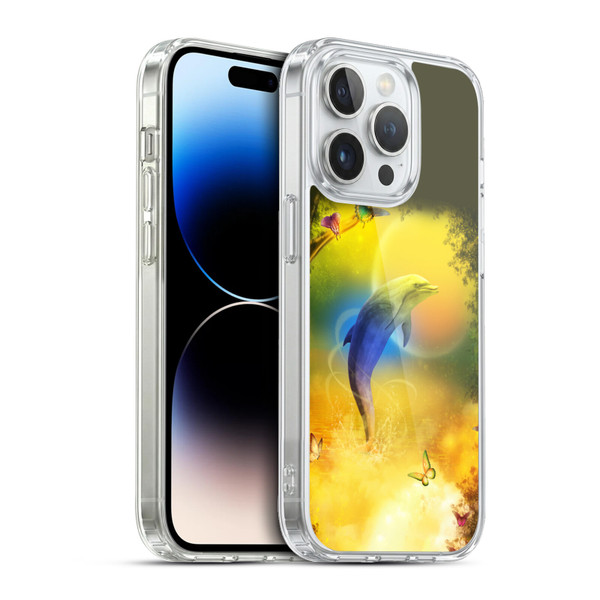 Simone Gatterwe Dolphins Colorful Dolphin Soft Gel Case for Apple iPhone 13 Pro & MagSafe