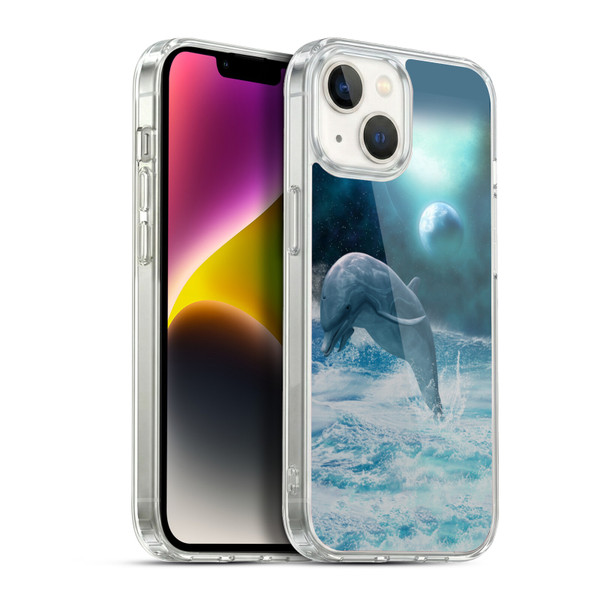 Simone Gatterwe Dolphins Freedom Soft Gel Case for Apple iPhone 14