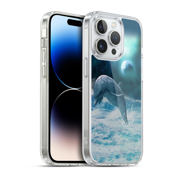 Simone Gatterwe Dolphins Freedom Soft Gel Case for Apple iPhone 14 Pro & MagSafe