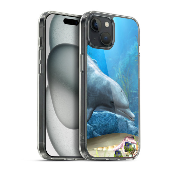 Simone Gatterwe Dolphins Dolphin World Soft Gel Case for Apple iPhone 15 Plus & MagSafe