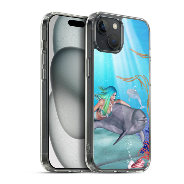 Simone Gatterwe Dolphins Mermaid Tour Soft Gel Case for Apple iPhone 15 Plus & MagSafe